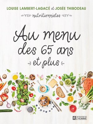cover image of Au menu des 65 ans et plus